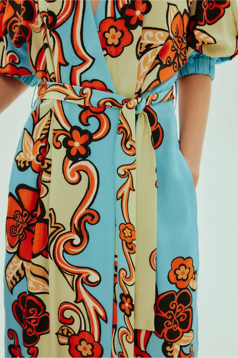 Ondine Wrap Midi Dress