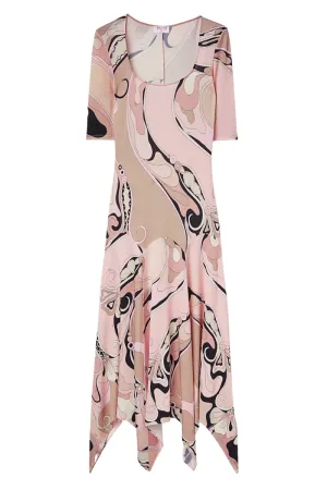 Orchidee Print Long Dress