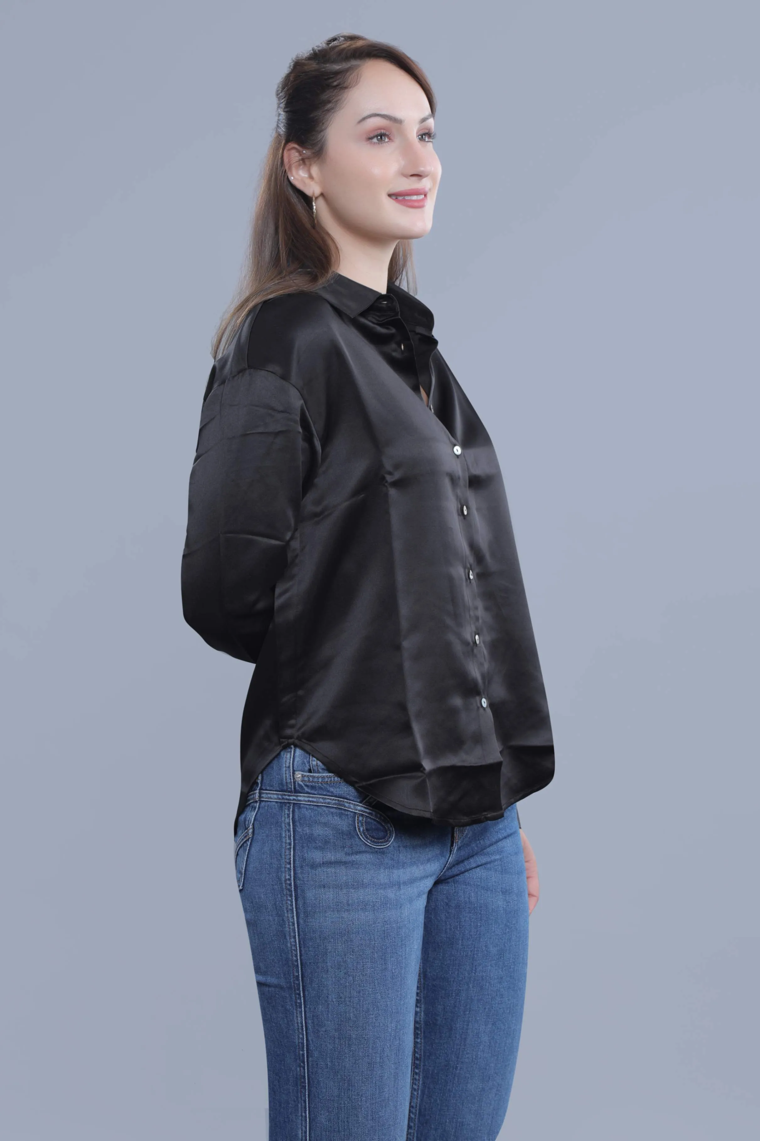 Oversized Red Satin Shirt French Theory
