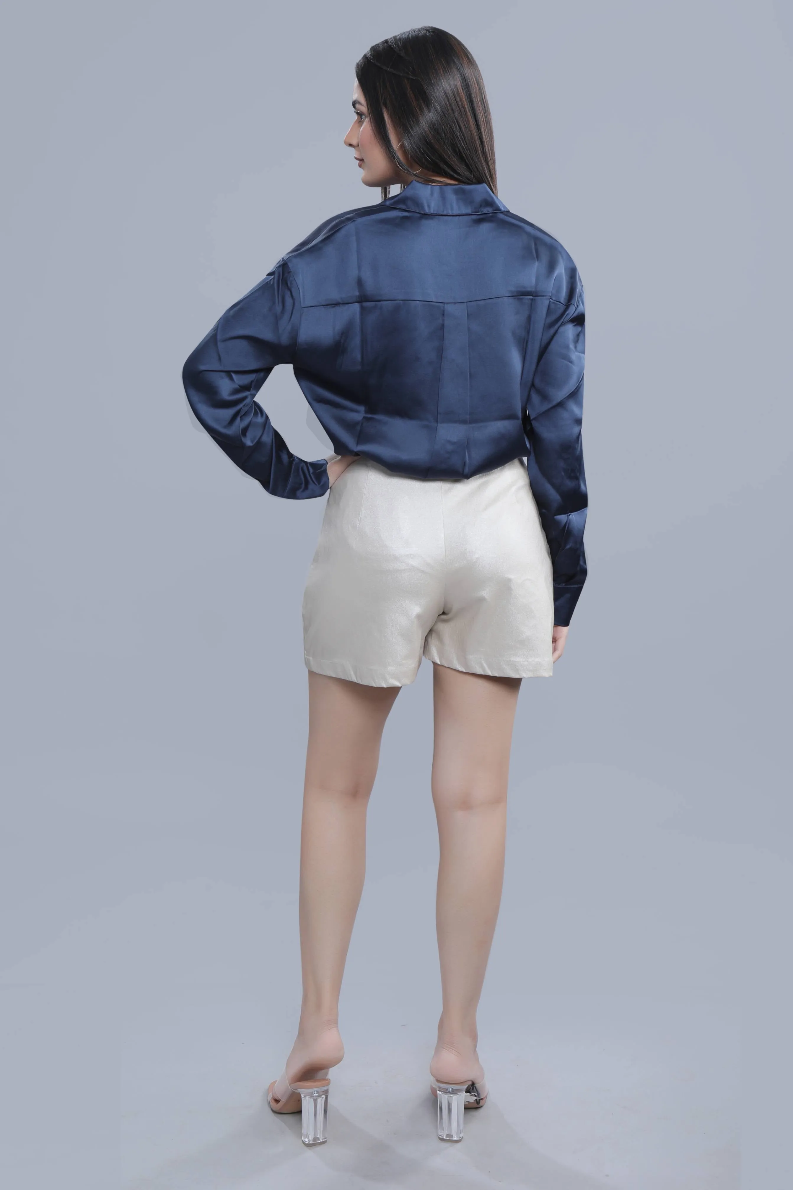 Oversized Red Satin Shirt French Theory