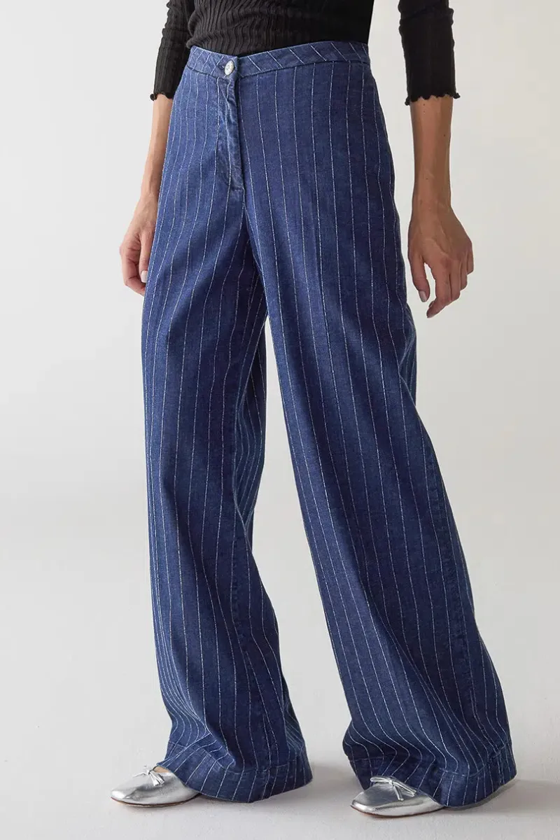 Pinstripe Chino Jeans