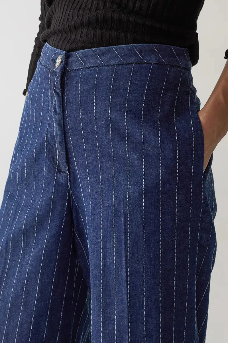 Pinstripe Chino Jeans