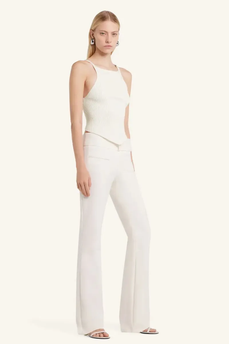 Pointy Buckle Rib Top