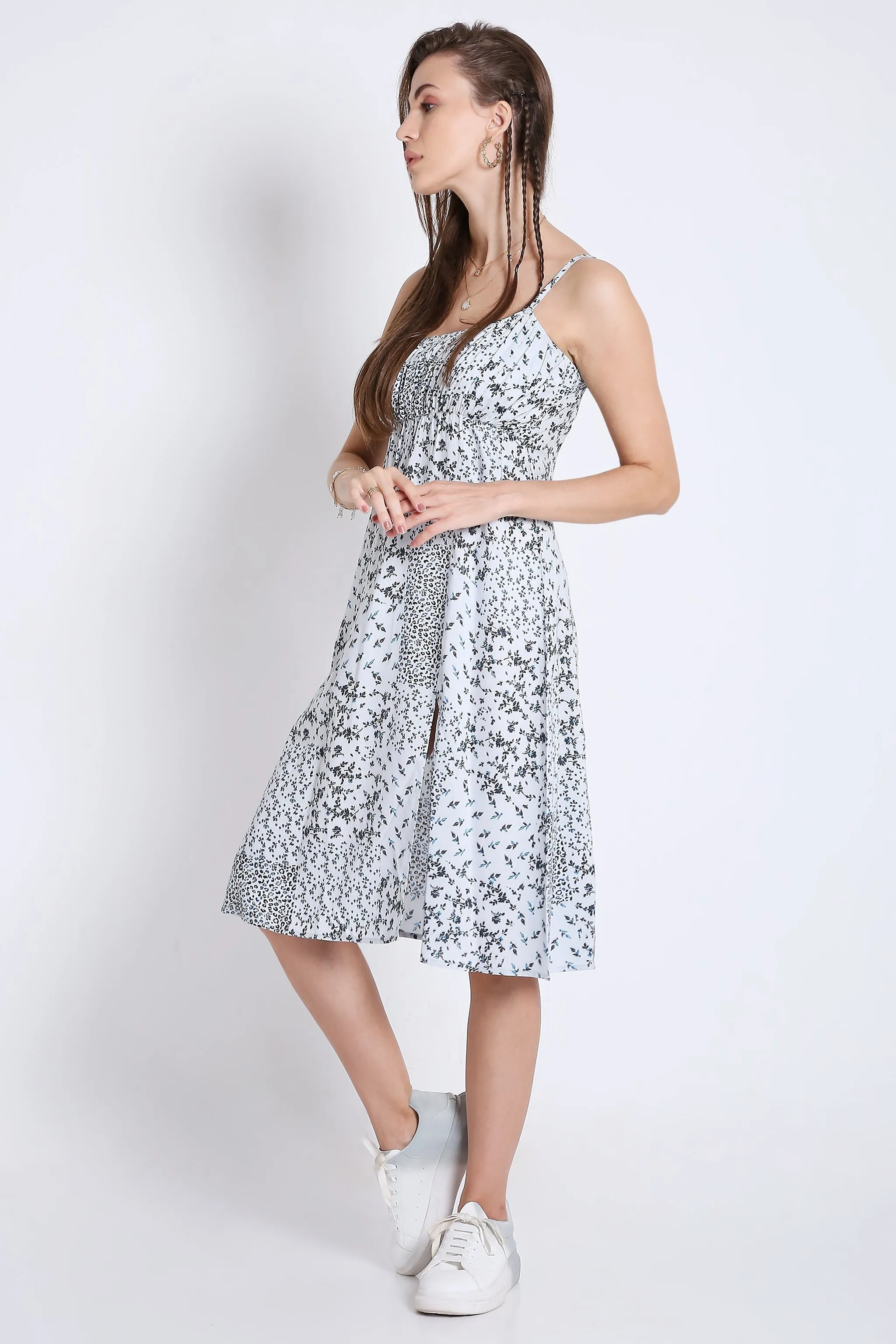 Printed Midi Dress For Summer French Theory