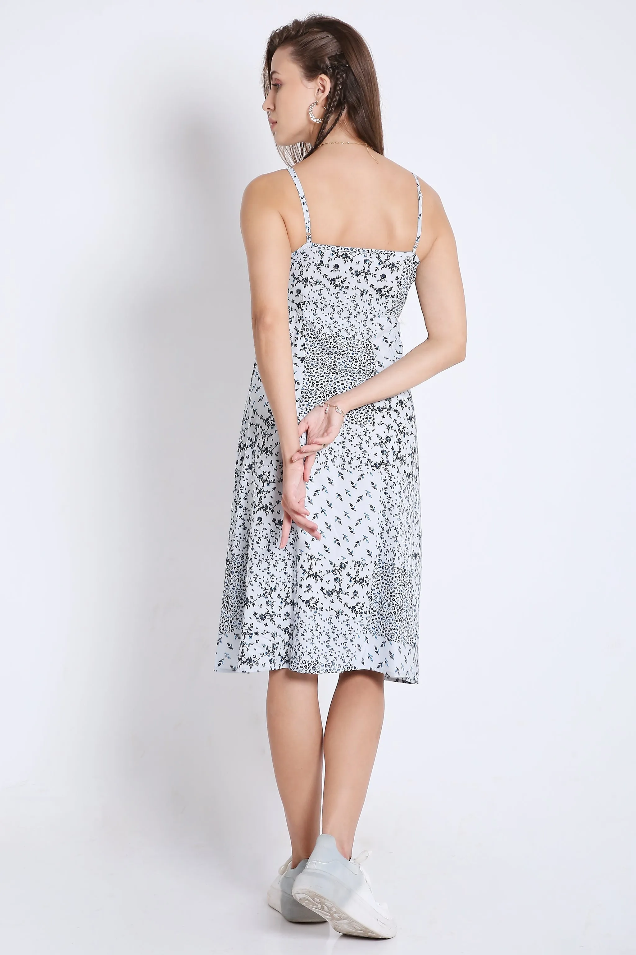 Printed Midi Dress For Summer French Theory