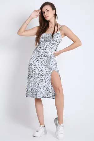 Printed Midi Dress For Summer French Theory