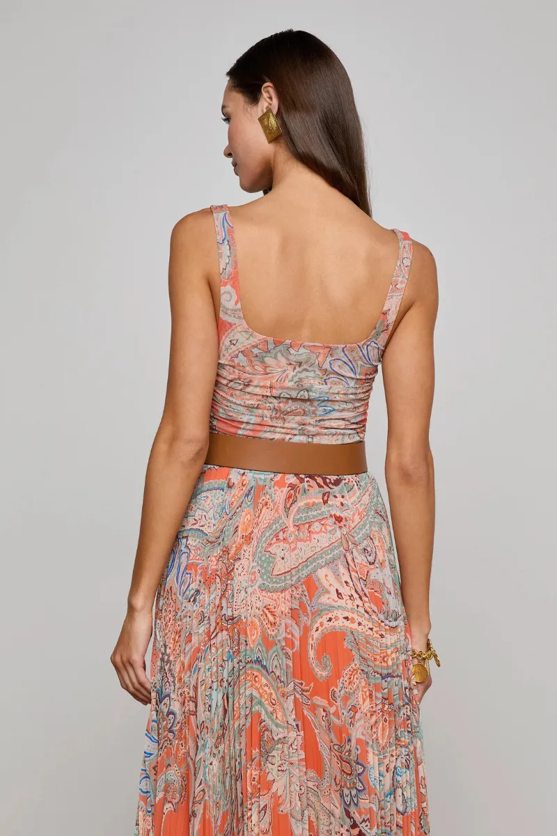 Rasha Mesh Paisley Tank