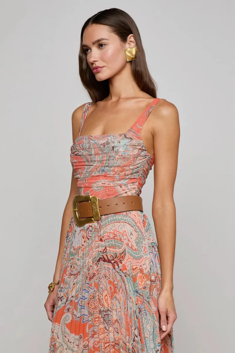 Rasha Mesh Paisley Tank
