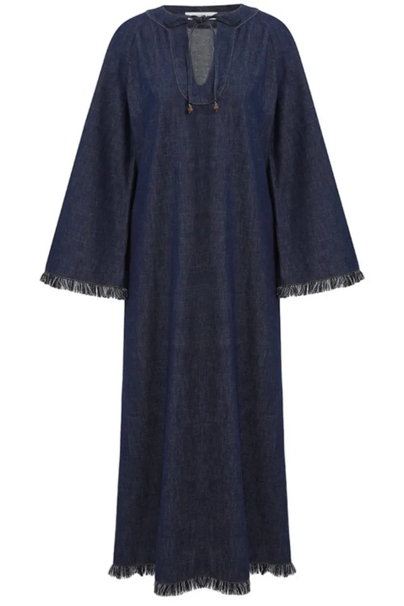 Rhiannon Fringe Denim Dress