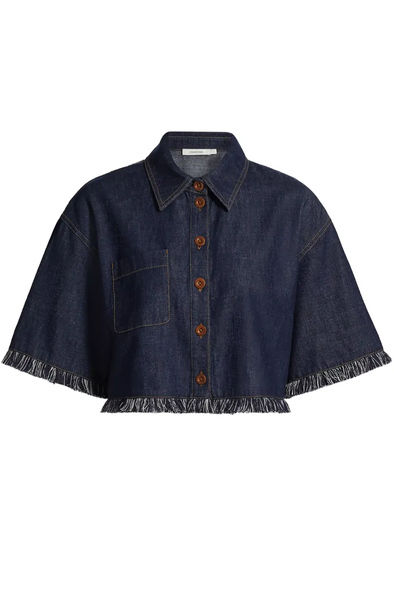 Rhiannon Fringe Denim Shirt
