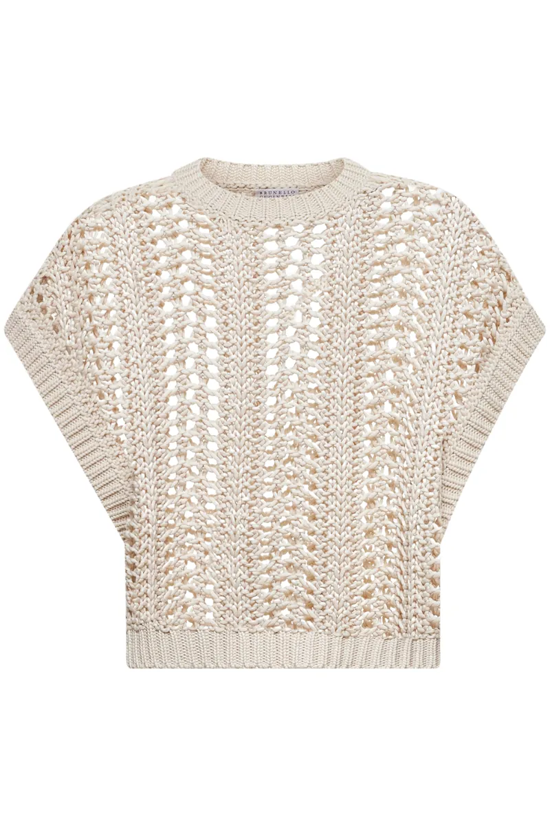 Ribbed Net Sweater