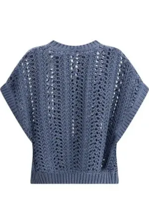 Ribbed Net Sweater