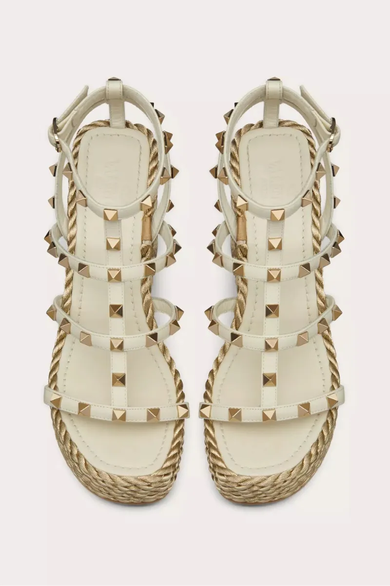 Rockstud Wedge Sandals