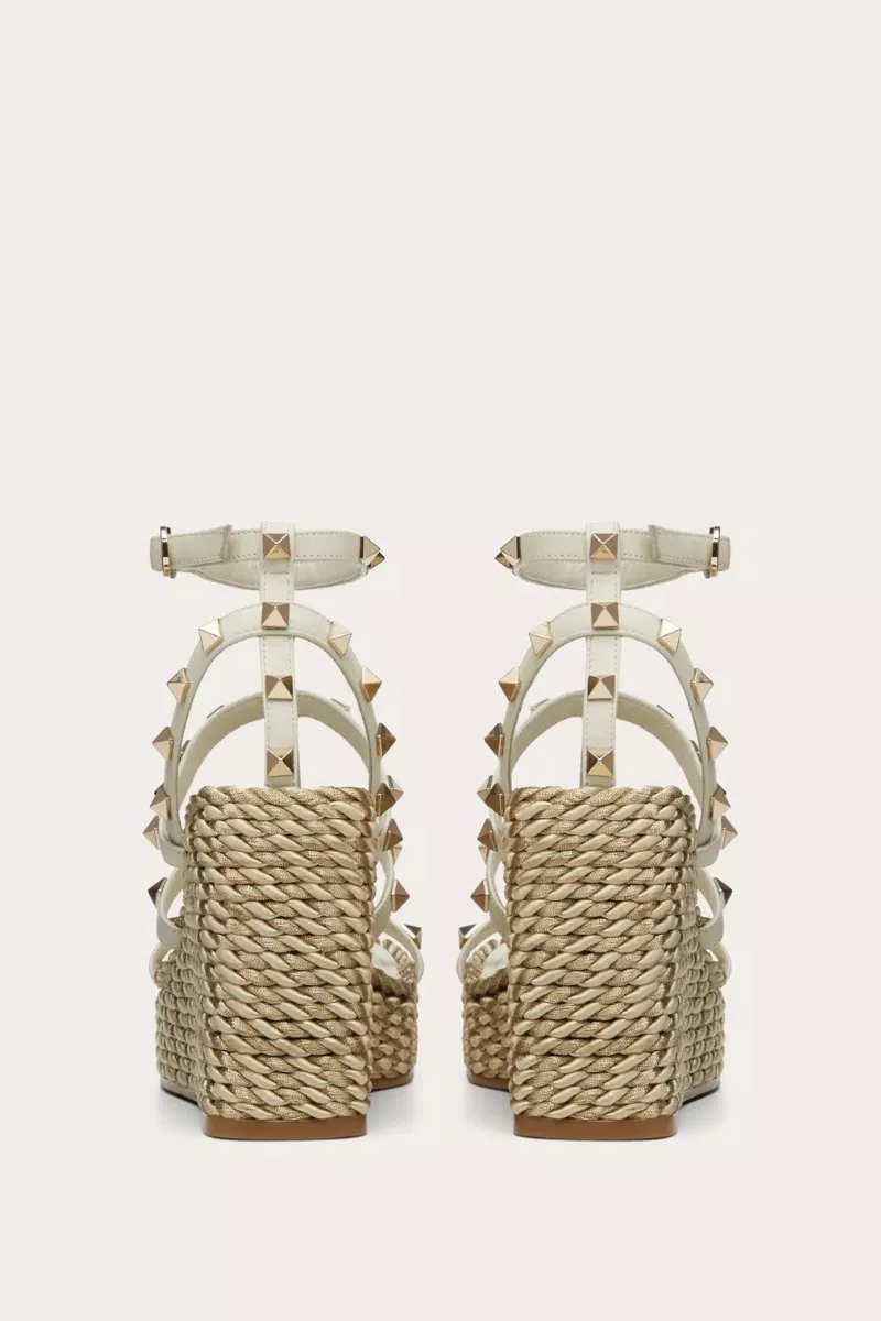 Rockstud Wedge Sandals
