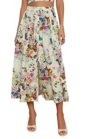 Seina Poplin Midi Skirt