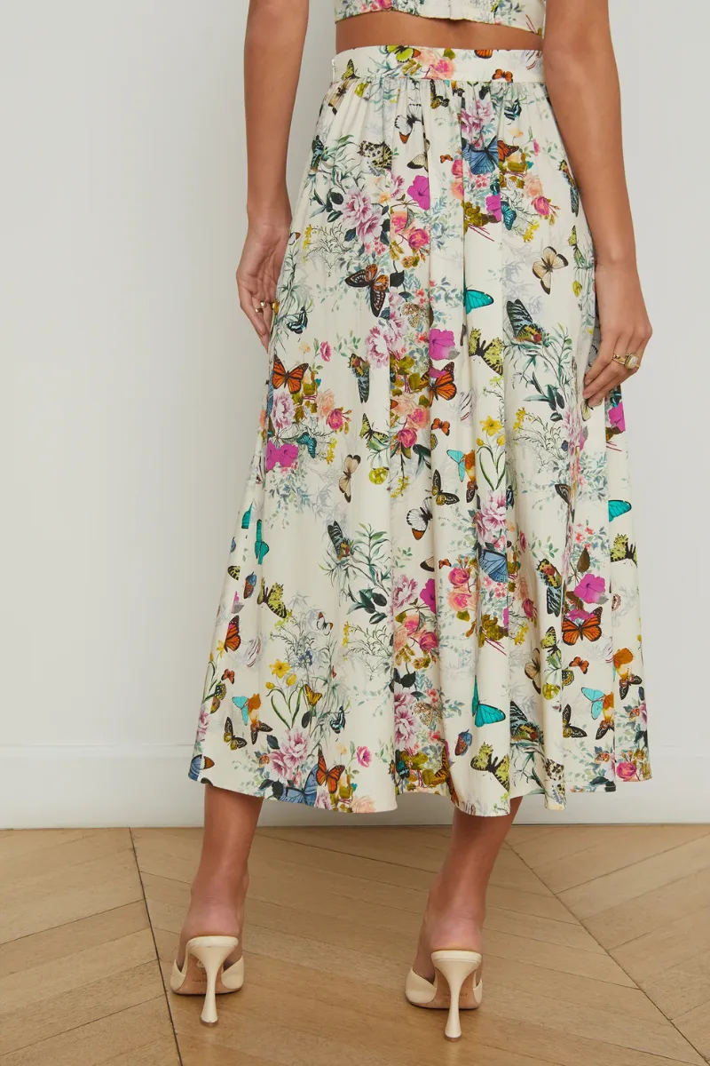 Seina Poplin Midi Skirt