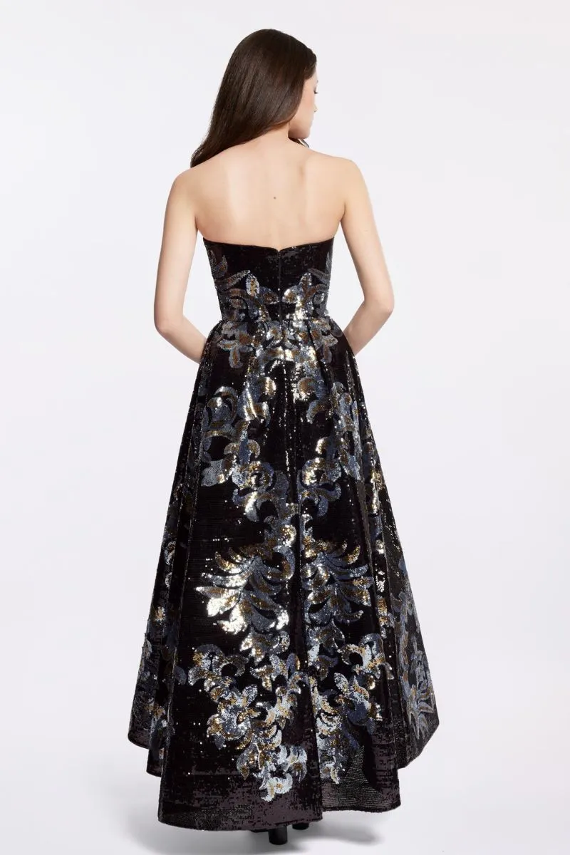 Sequin Embroidered Midi Dress