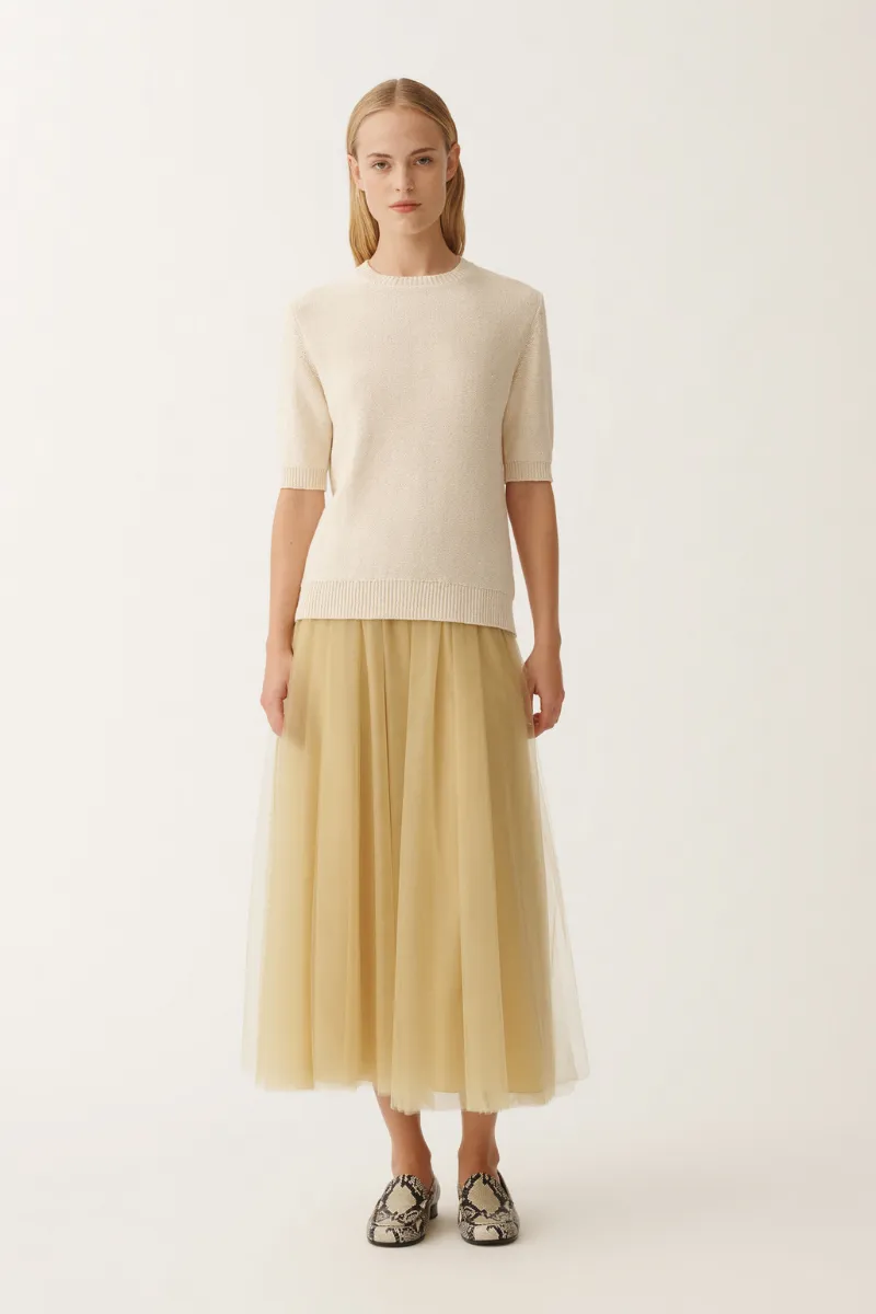 Sequin Short Sleeve Sweater