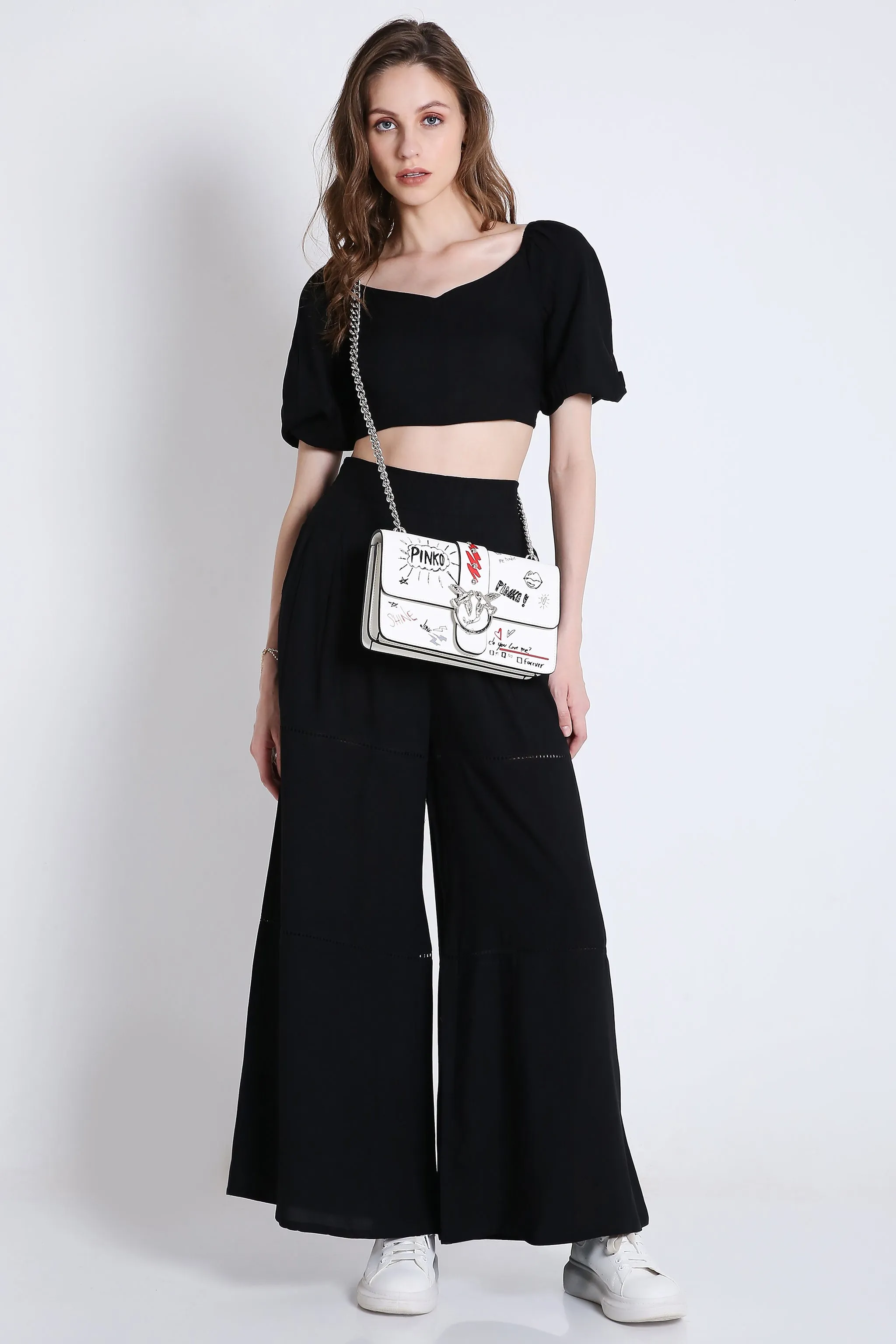 Short Sleeve Black Crop Top French Theory
