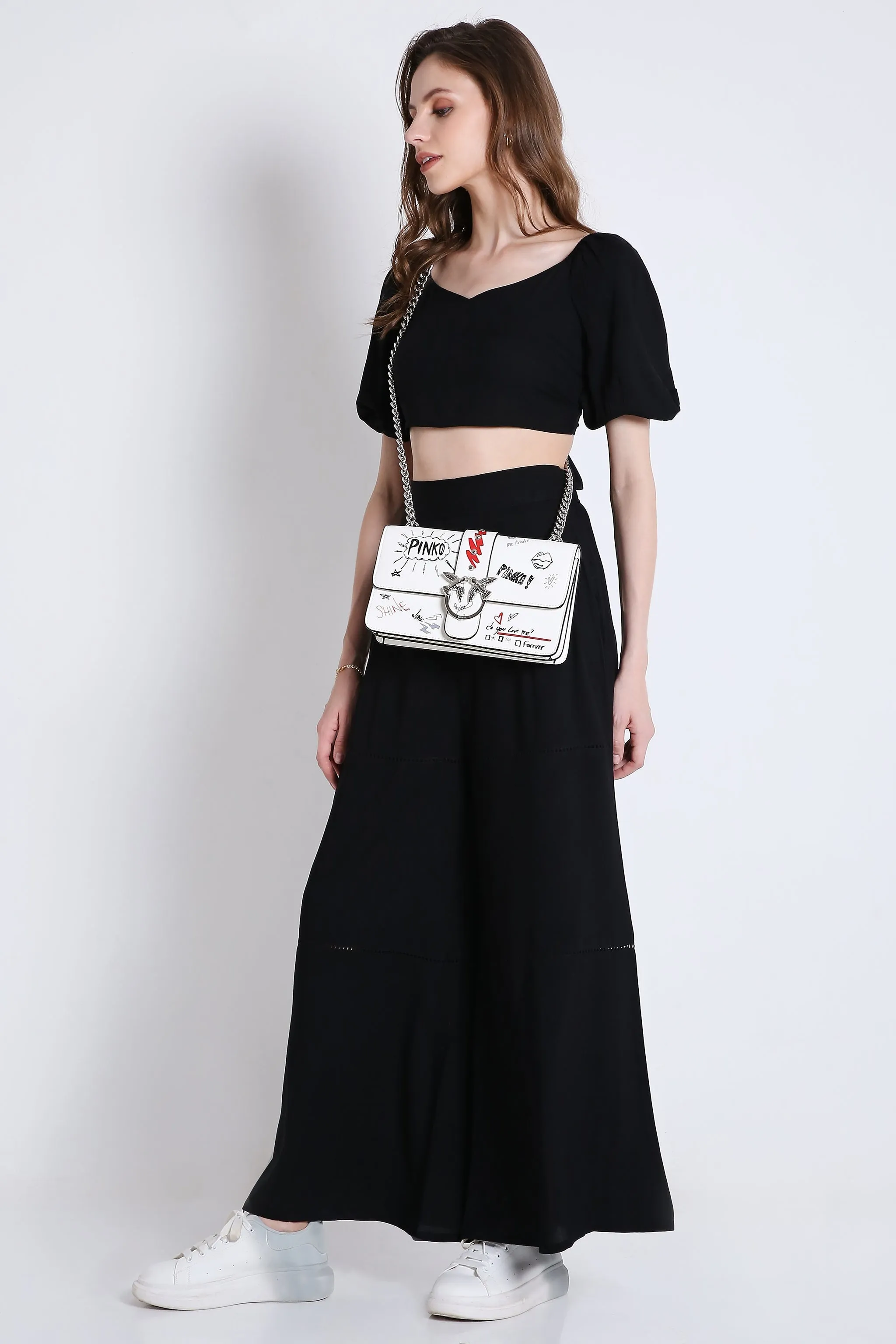 Short Sleeve Black Crop Top French Theory