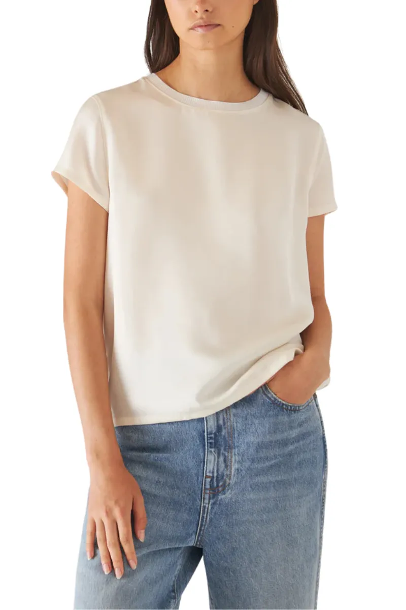 Silk Short Sleeve Crewneck