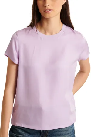 Silk Short Sleeve Crewneck