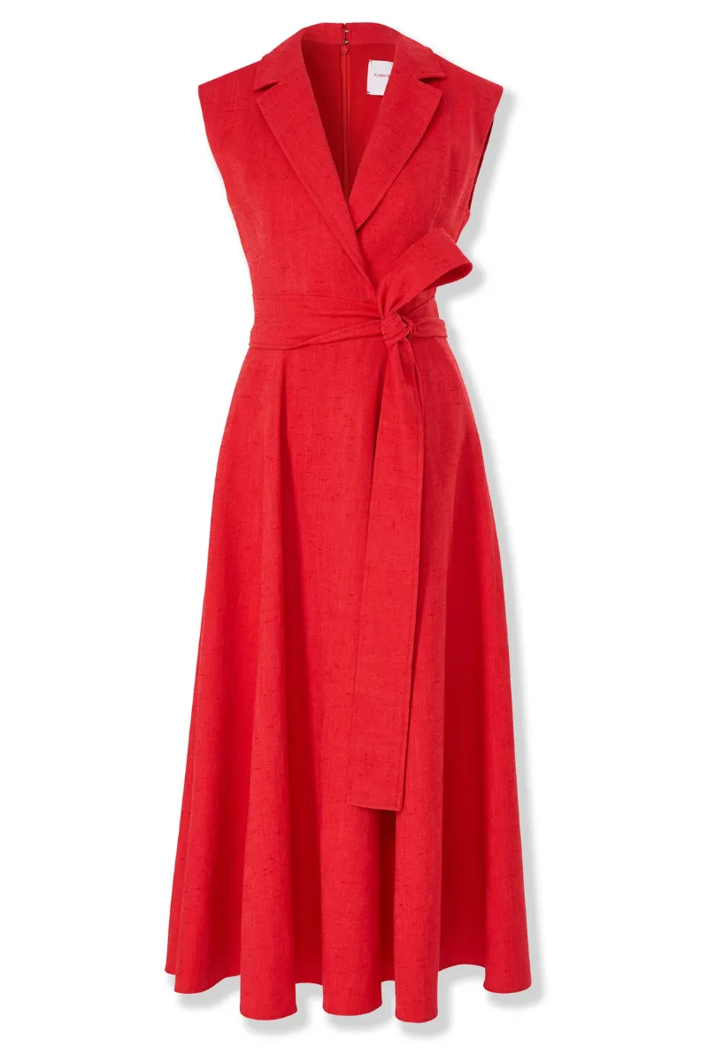 Sleeveless Belted Trench Dress