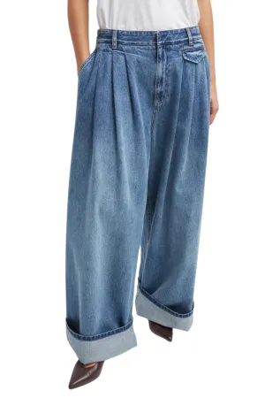 Spring Denim Triple Pleat Jean