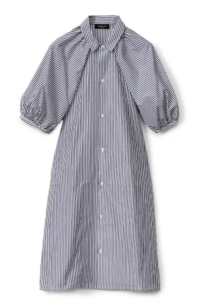 Striped Poplin Shirt Dress