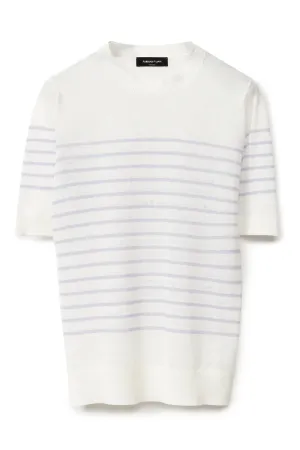Striped Short Sleeve Sweater
