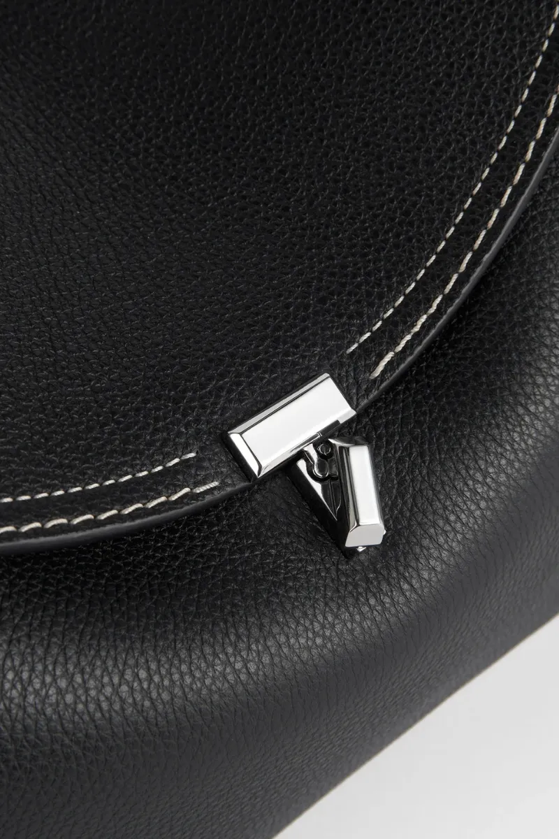 T-Lock Grained-Leather Bag
