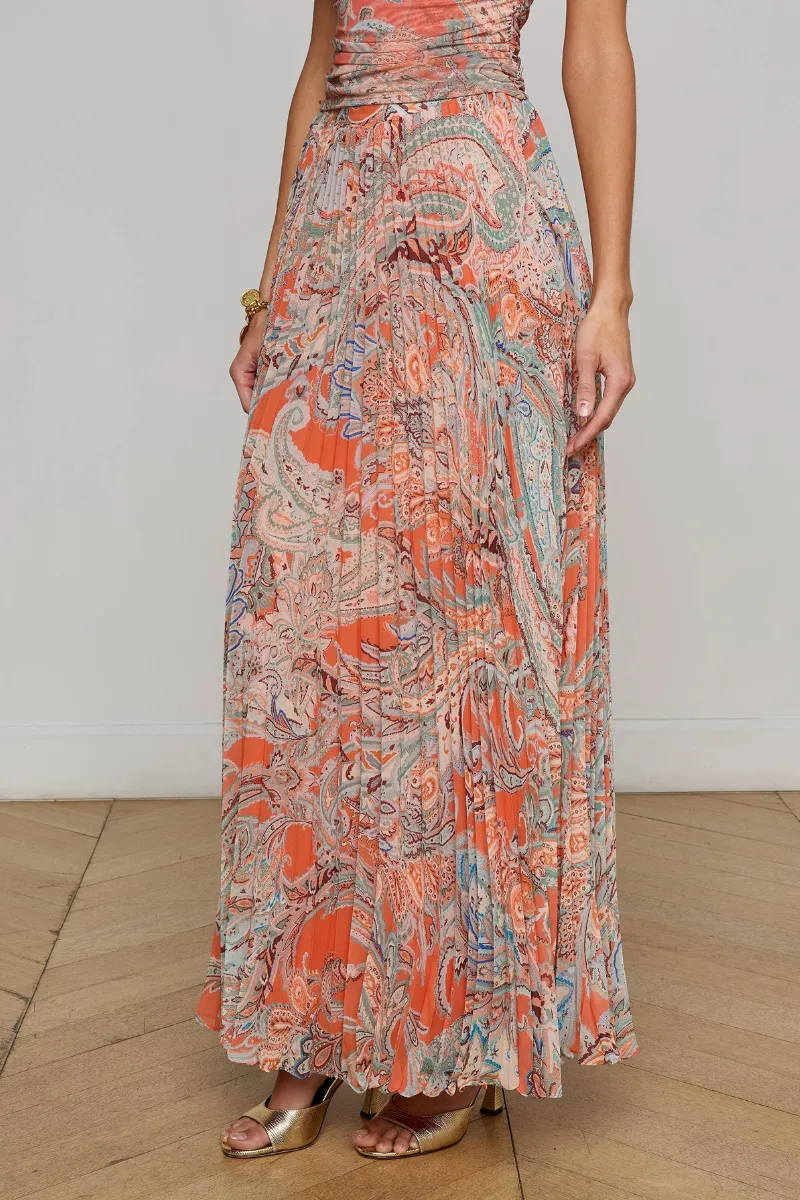 Torin Pleated Maxi Skirt