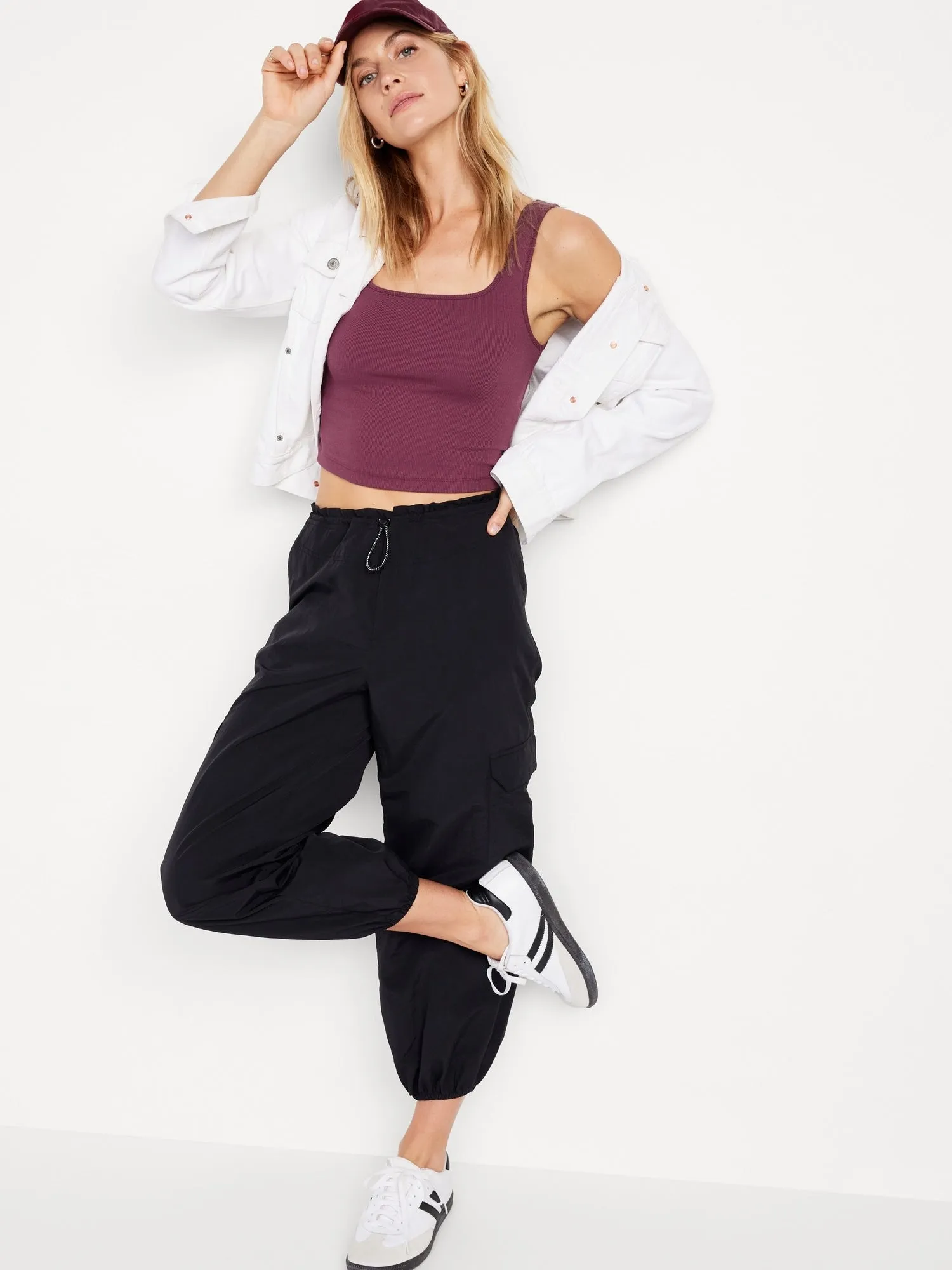 Ultra-Crop Rib-Knit Tank Top