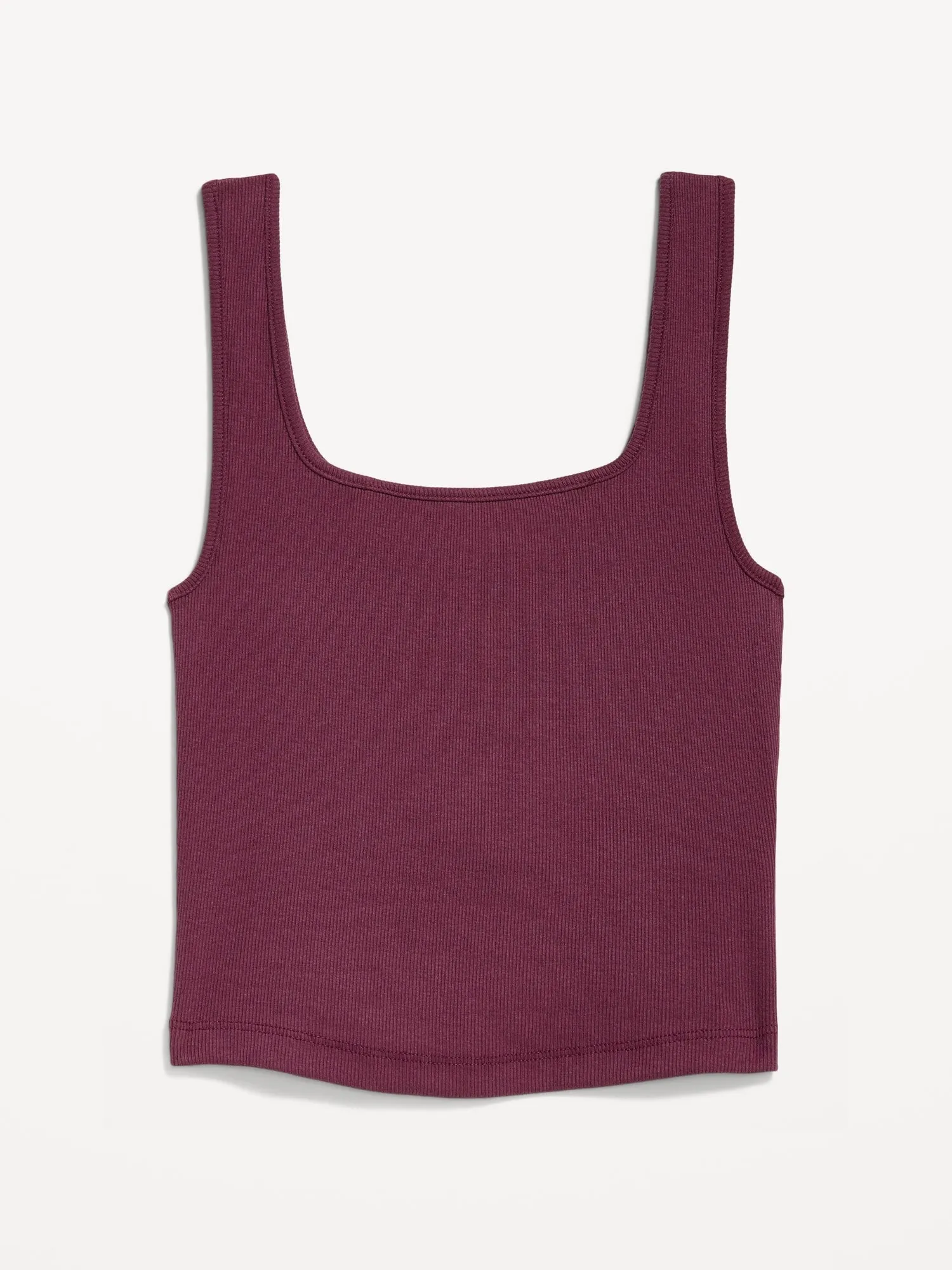 Ultra-Crop Rib-Knit Tank Top