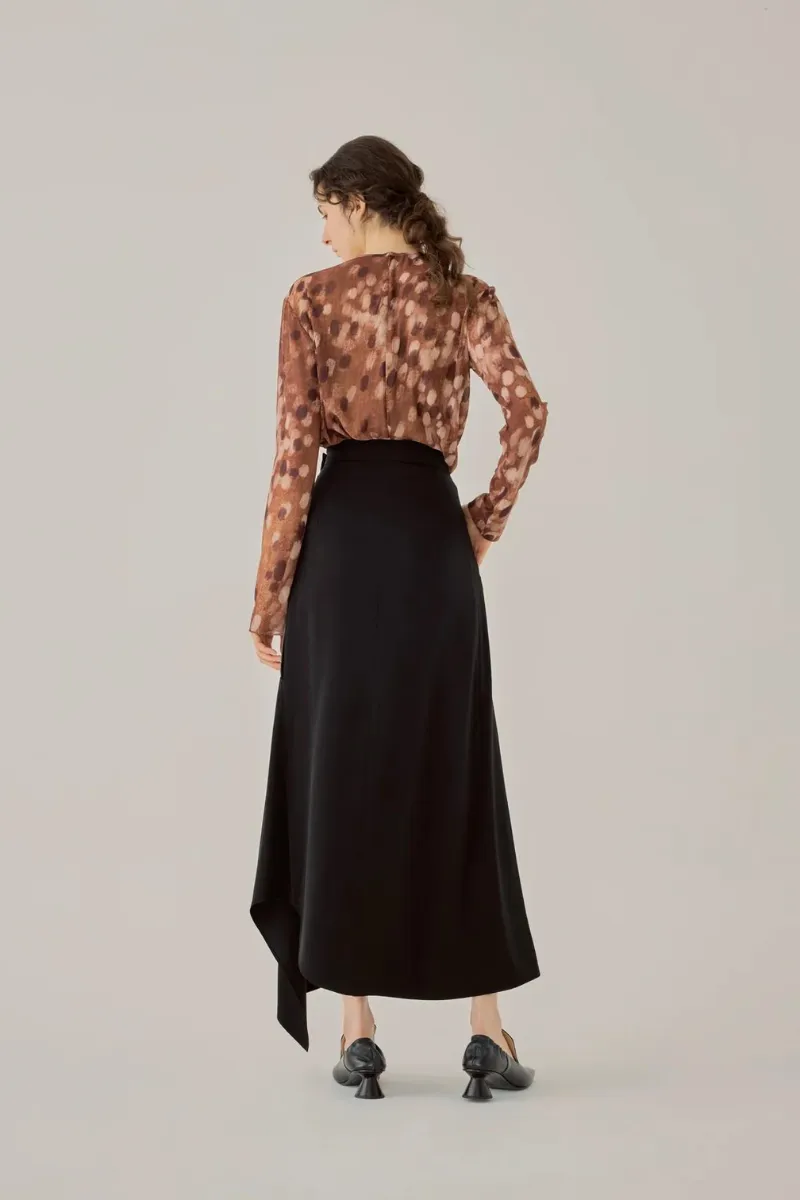 Valma Asymmetric Zip Skirt