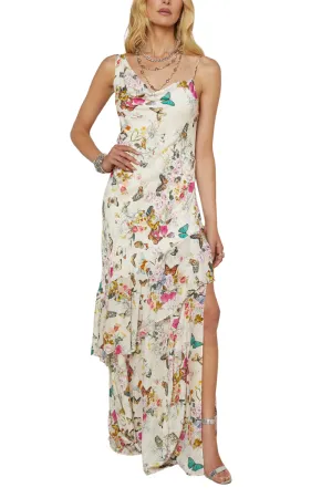 Viola Silk Cowl-Neck Gown