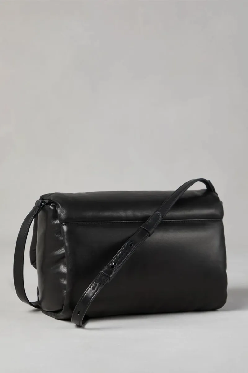 Wet Effect Nappa Handbag