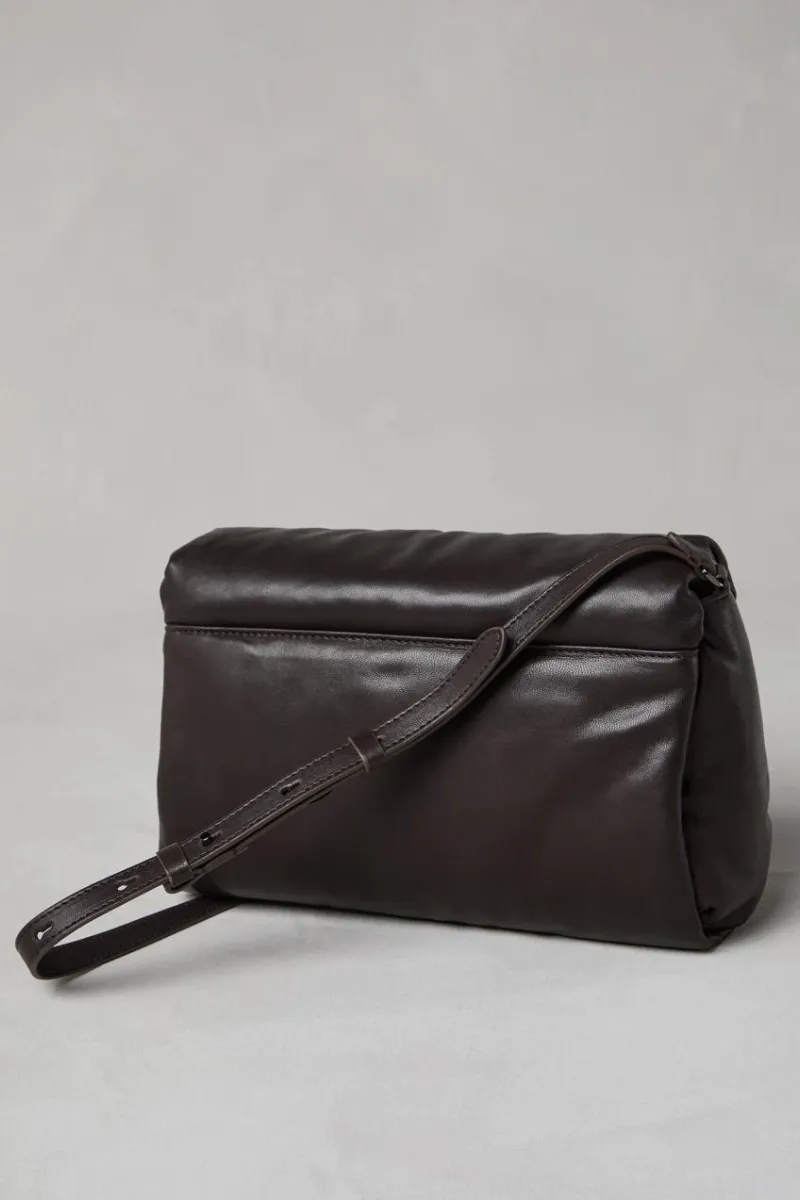 Wet Effect Nappa Handbag