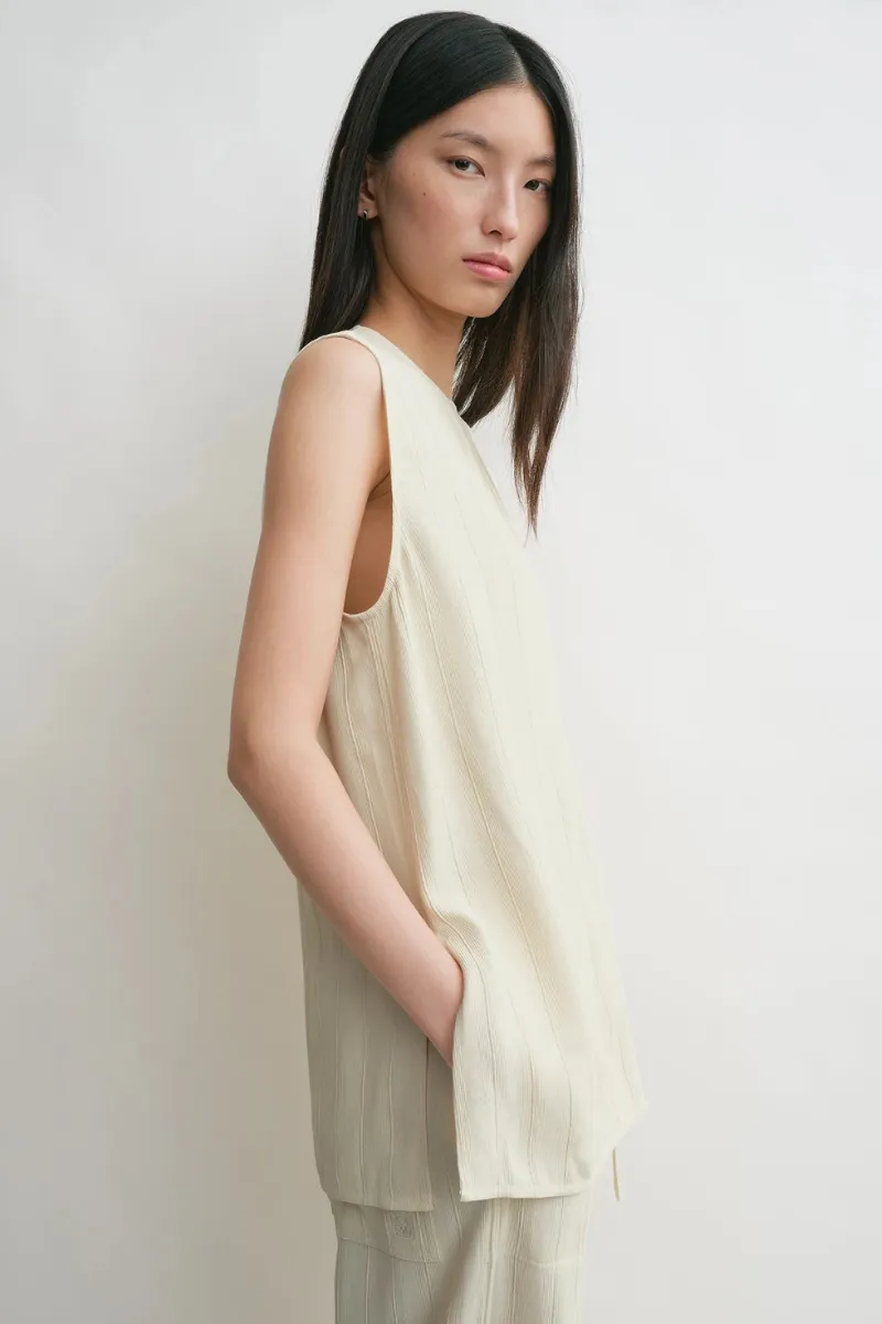 Woven Stripe Top